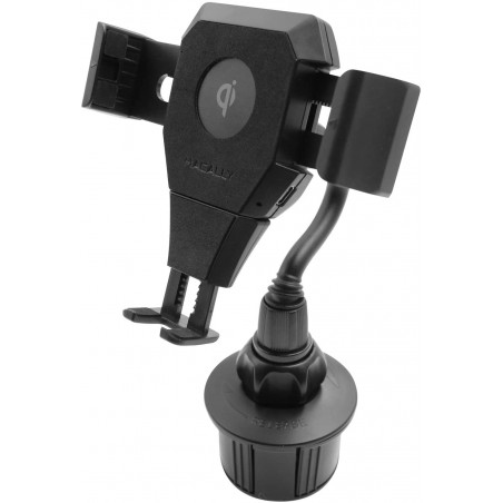 Support smartphone porte-gobelet + chargeur à induction MACALLY