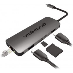 HUB USB-C + HDMI / RJ45 / JACK VolkanoX Core Multi series