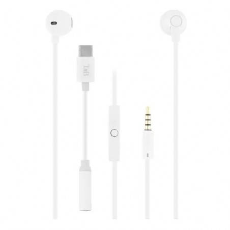 Ecouteurs USB-C ou JAck 3,5mm TNB SWEET - Blanc
