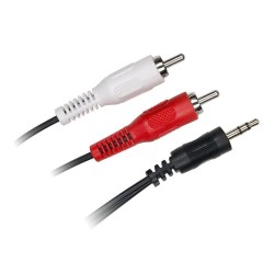 Câble Jack 3,5mm mâle / 2 RCA mâle D2 - 1m50