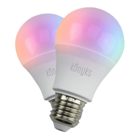 Ampoules connectées KONYKS - Version 11W / RGB + BLANC (Pack de 2X )