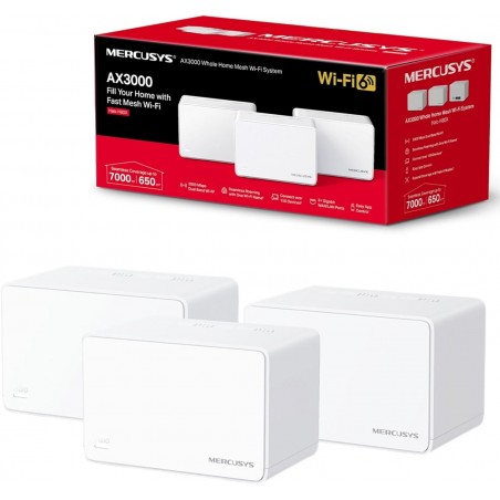 REPETEUR WIFI MESH MERCUSYS HALO H80X - PACK DE 3X