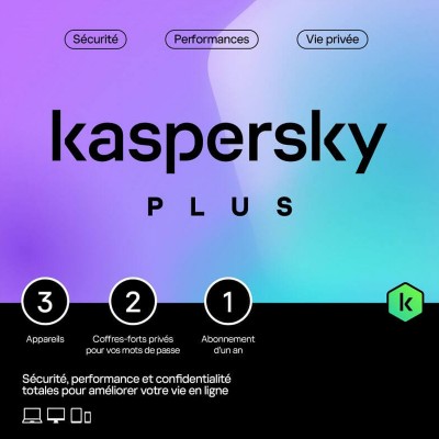ANTIVIRUS KASPERSKY PLUS - 3 POSTES/1AN - KL1042F5CFS